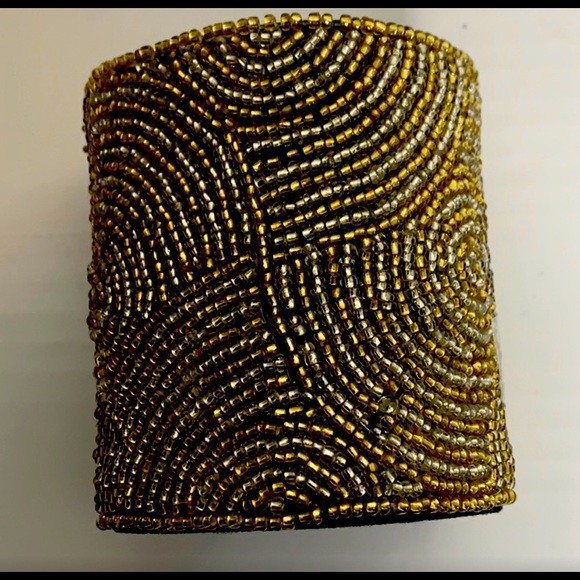 Jewelry - Vintage Sassy Jones Gold Beaded Jawanda 1.0 Adjustable Cuff.